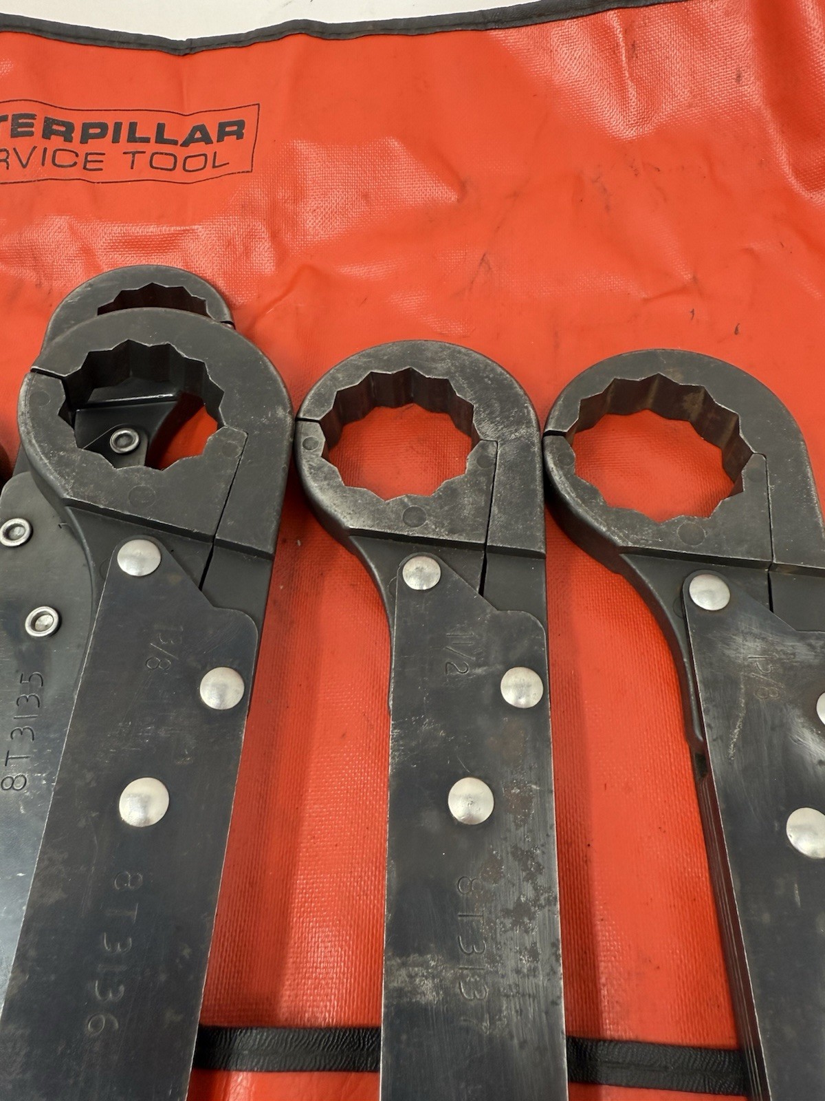 Caterpillar Service Tool Large Ratcheting Flare Nut Wrench Set 8T3227 AS IS*