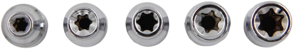 5Pcs E Torx Star Female Bit Socket Set 1/4″ Drive E4 -E8