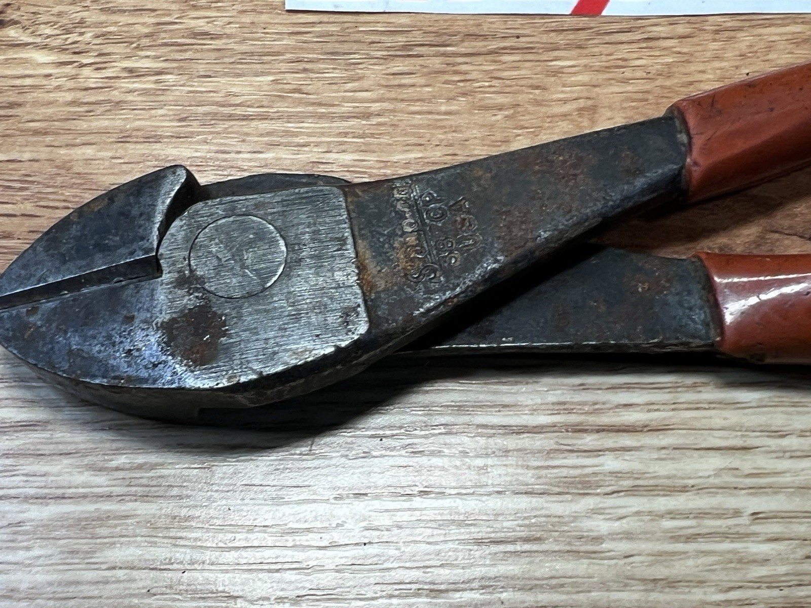 Snap-on 387CP 7″ Diagonal Cutters/Cutting Pliers Red Grips USA