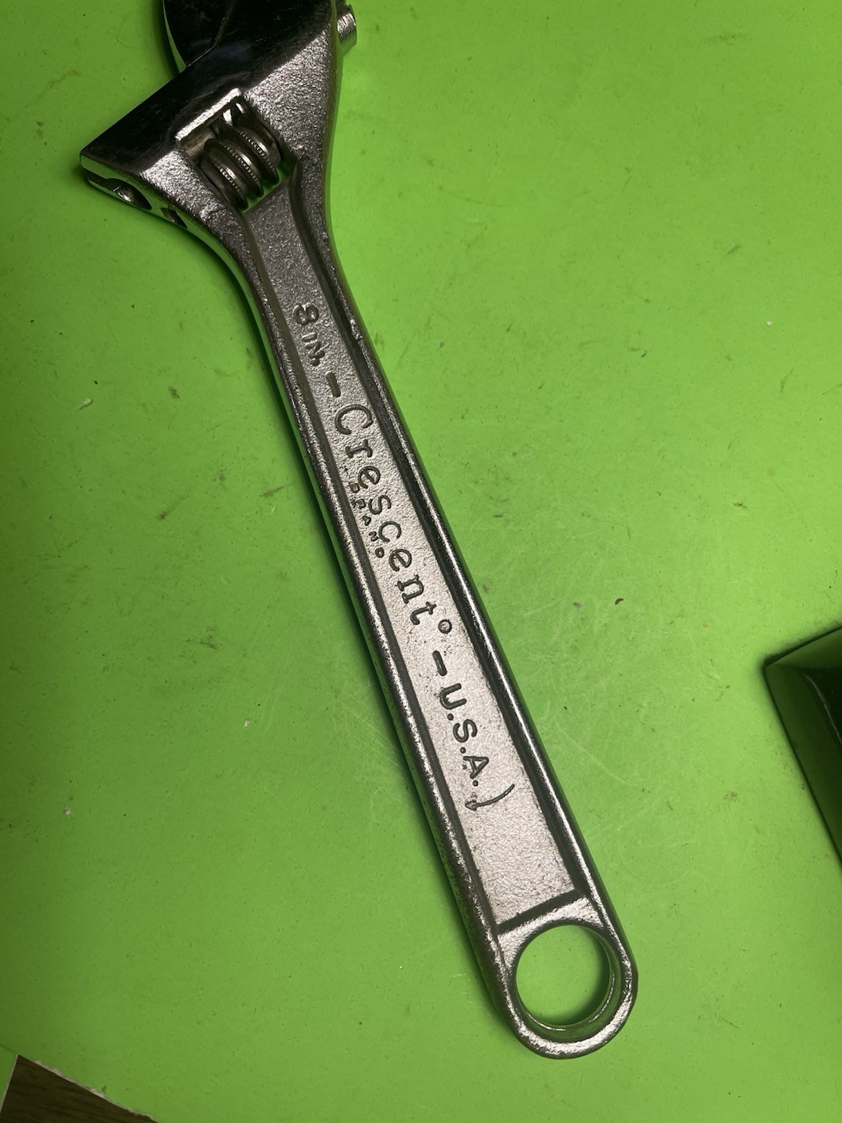 Vintage 8″ Adjustable Crescent Wrench Crestoloy Made in the USA B46