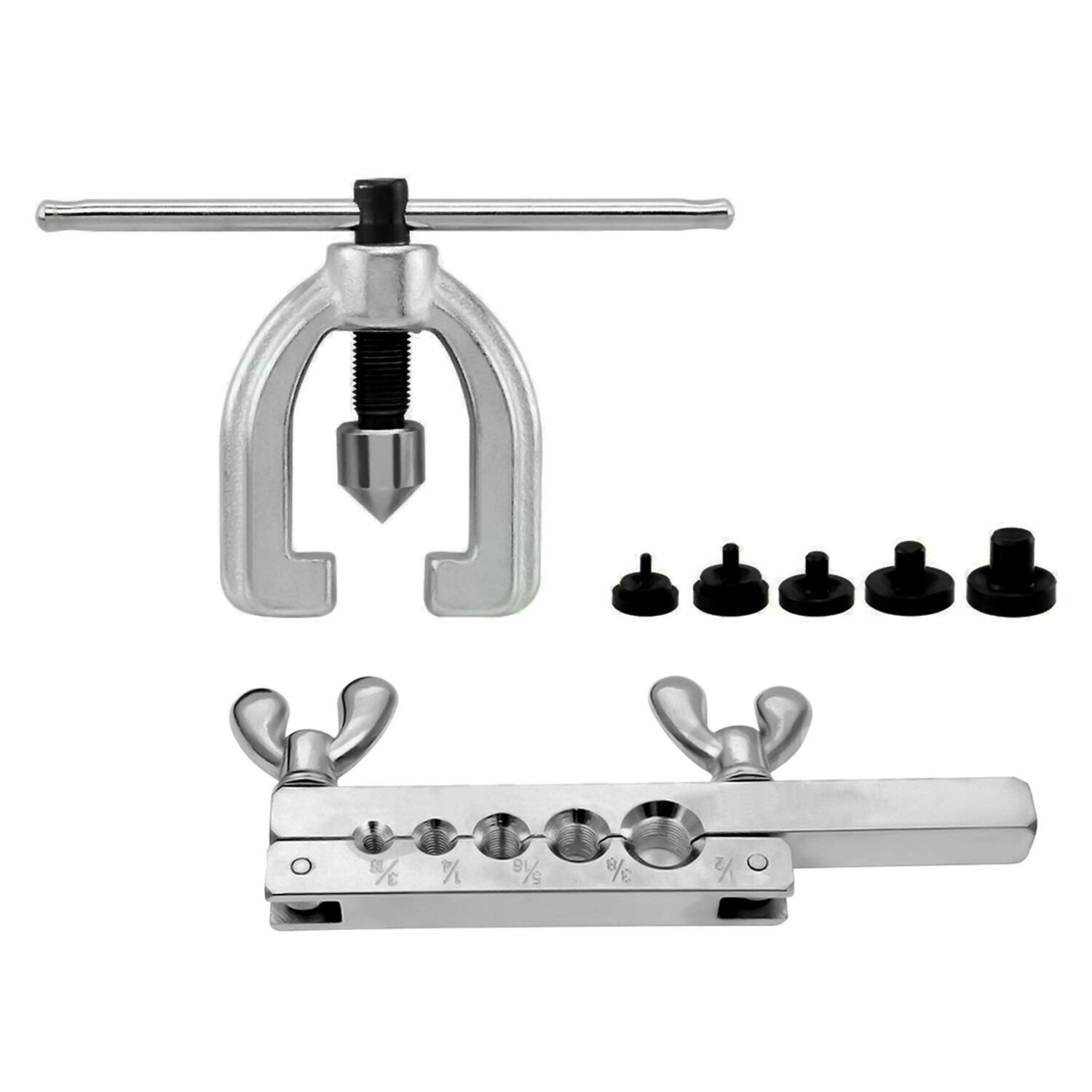 Double Flaring Copper Aluminum Soft Steel Brake Line & Brass Tubing Tool Kit