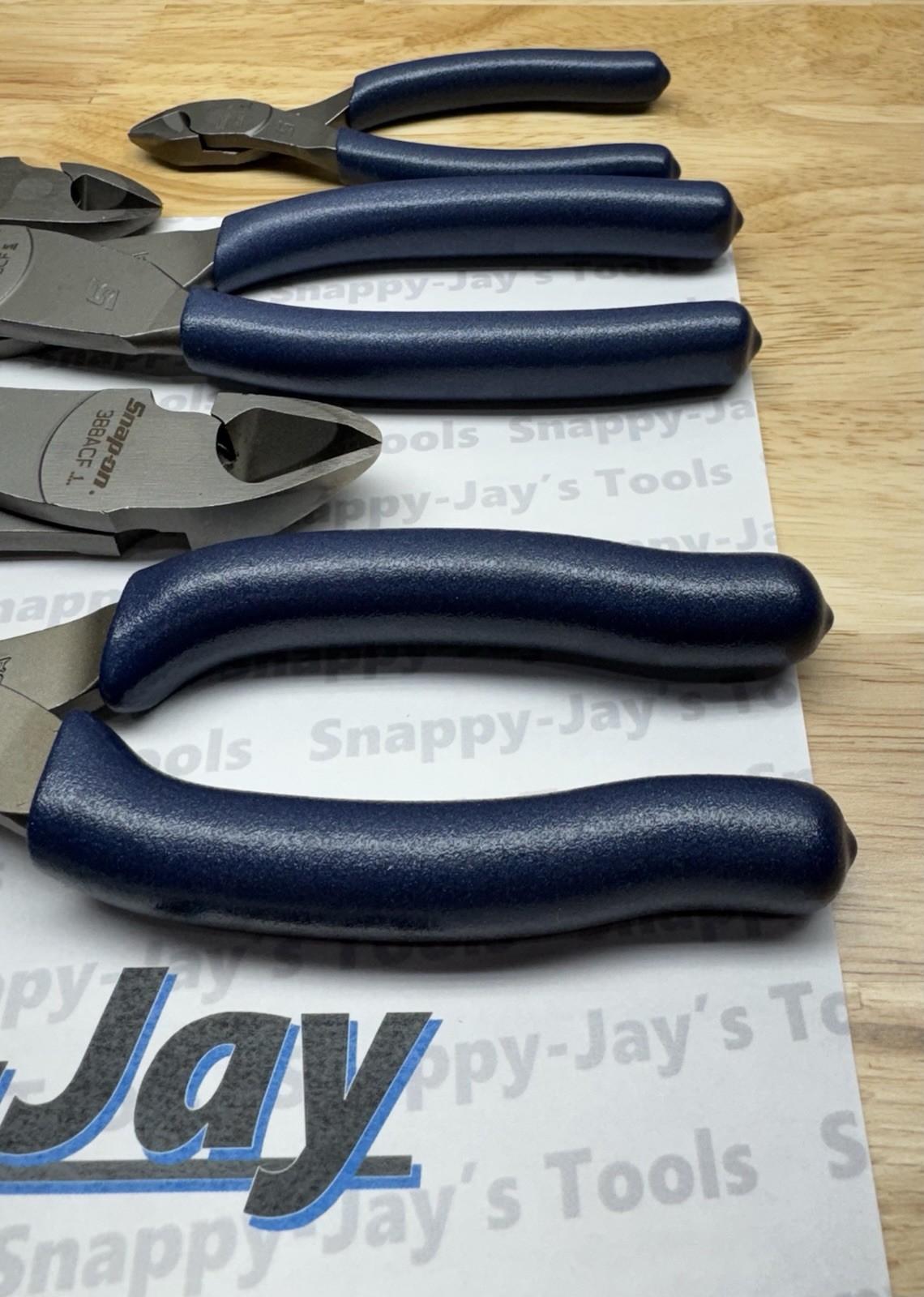 Snap-on Tools USA NEW 5pc POWER BLUE Diagonal Cutter Pliers Set CUTTER5MB