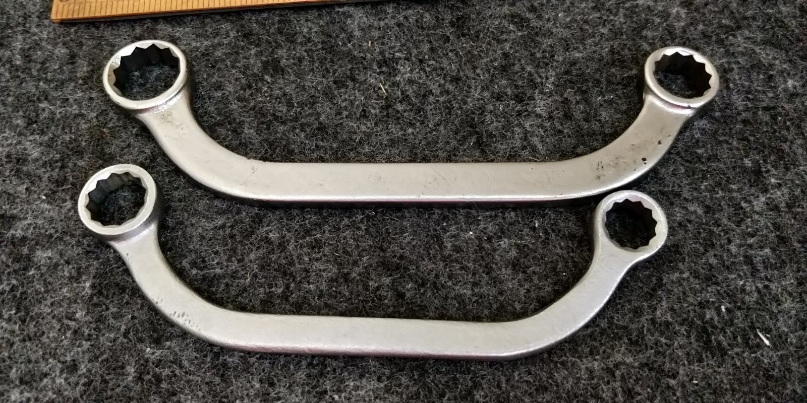Proto #1725 & #1730 Half Moon Curved Box End Obstruction Wrenches 7/16” -5/8”