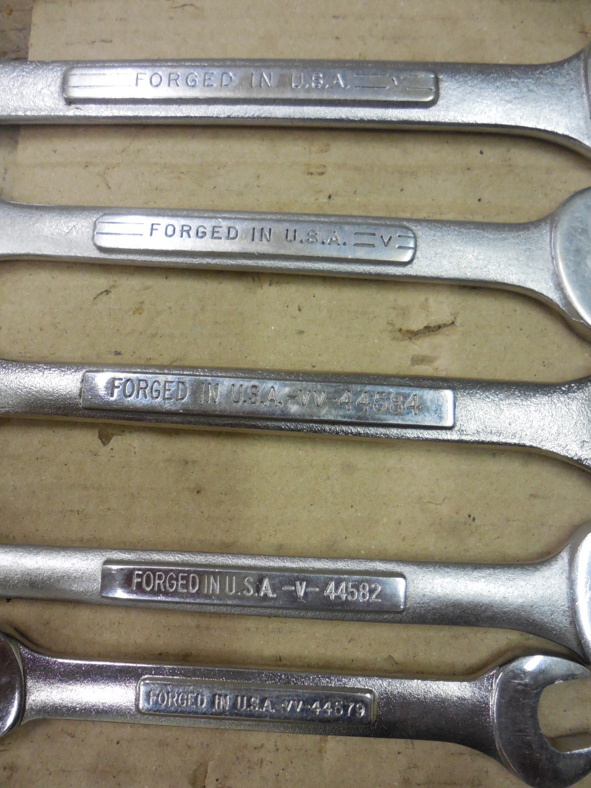 5 pc wrench set Craftsman 1/2 9/16 5/8 3/4 7/8 13/16 1 open end wrenches vv VA V