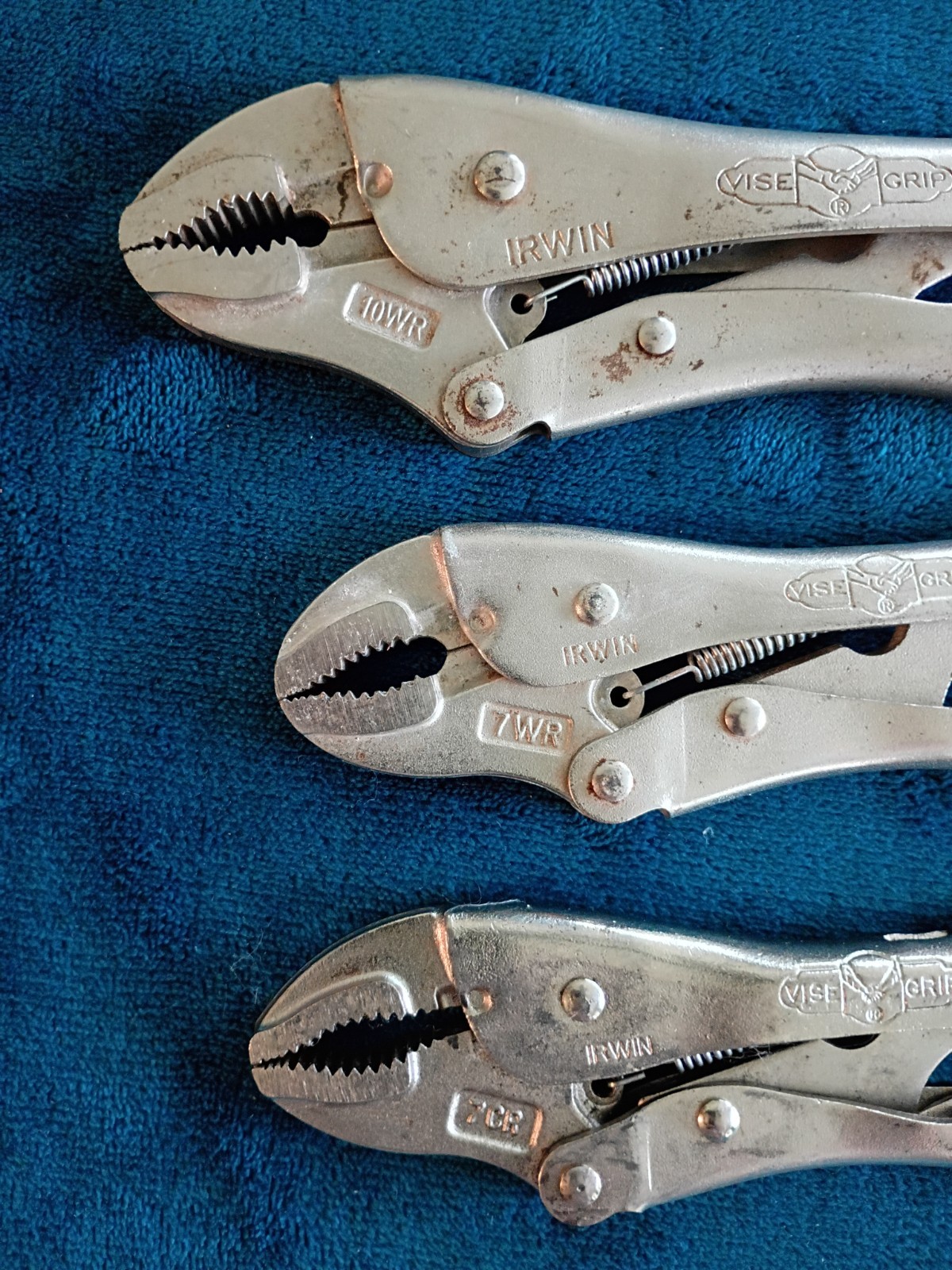 Irwin Vice-Grip Locking Pliers Set 10WR, 7CR and 7WR Curved Jaws.