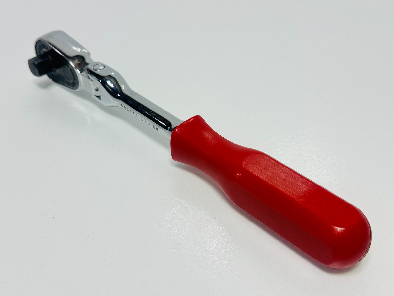 🇺🇸 MAC Tools USA XR8FPA 3/8″ Drive Flex Head Ratchet, Red Hard Handle