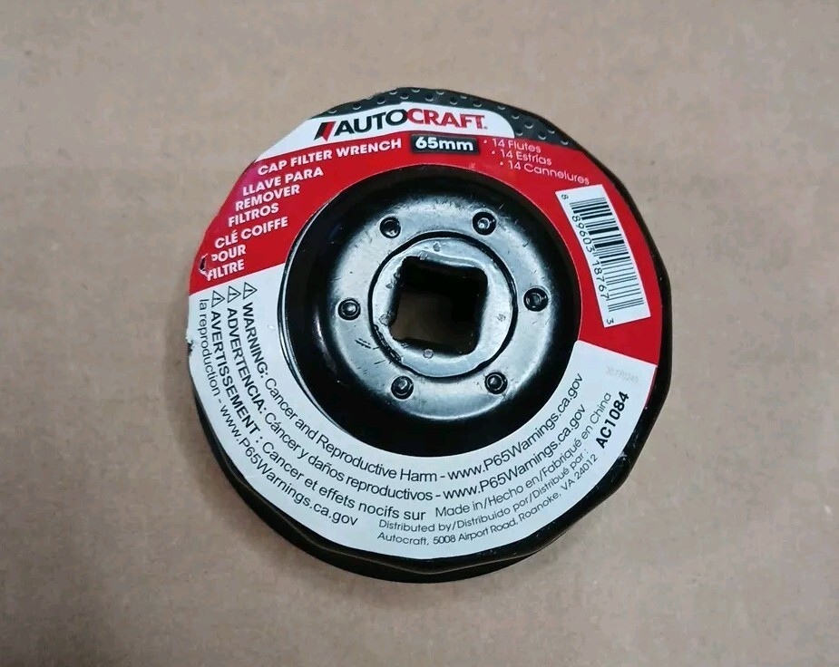 AUTOCRAFT For TOYOTA LEXUS #AC1084 14 Flute 65mm OIL CAP FILTER WRENCH