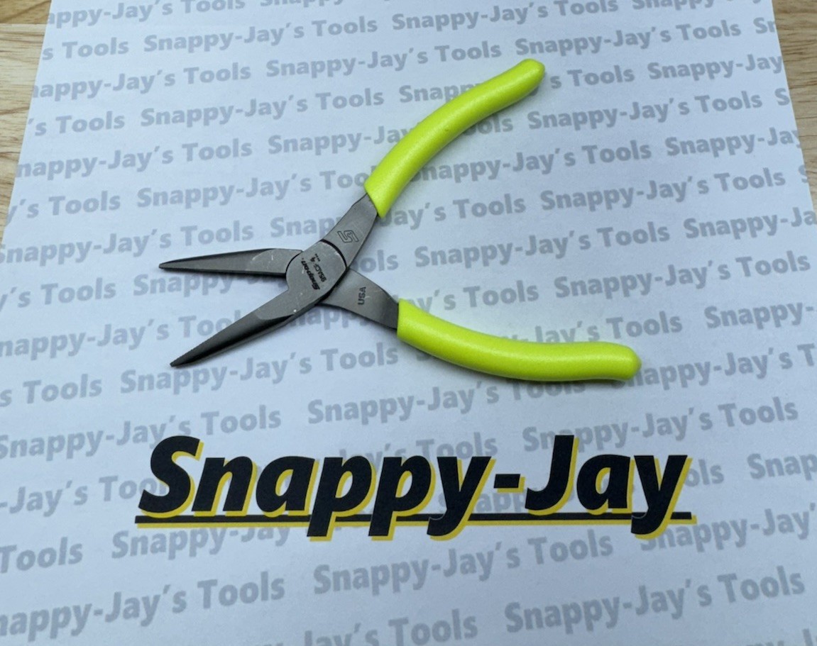 Snap-On Tools USA NEW HI VIZ Soft Grip 6″ Talon Grip Needle Nose Pliers 95ACFHV