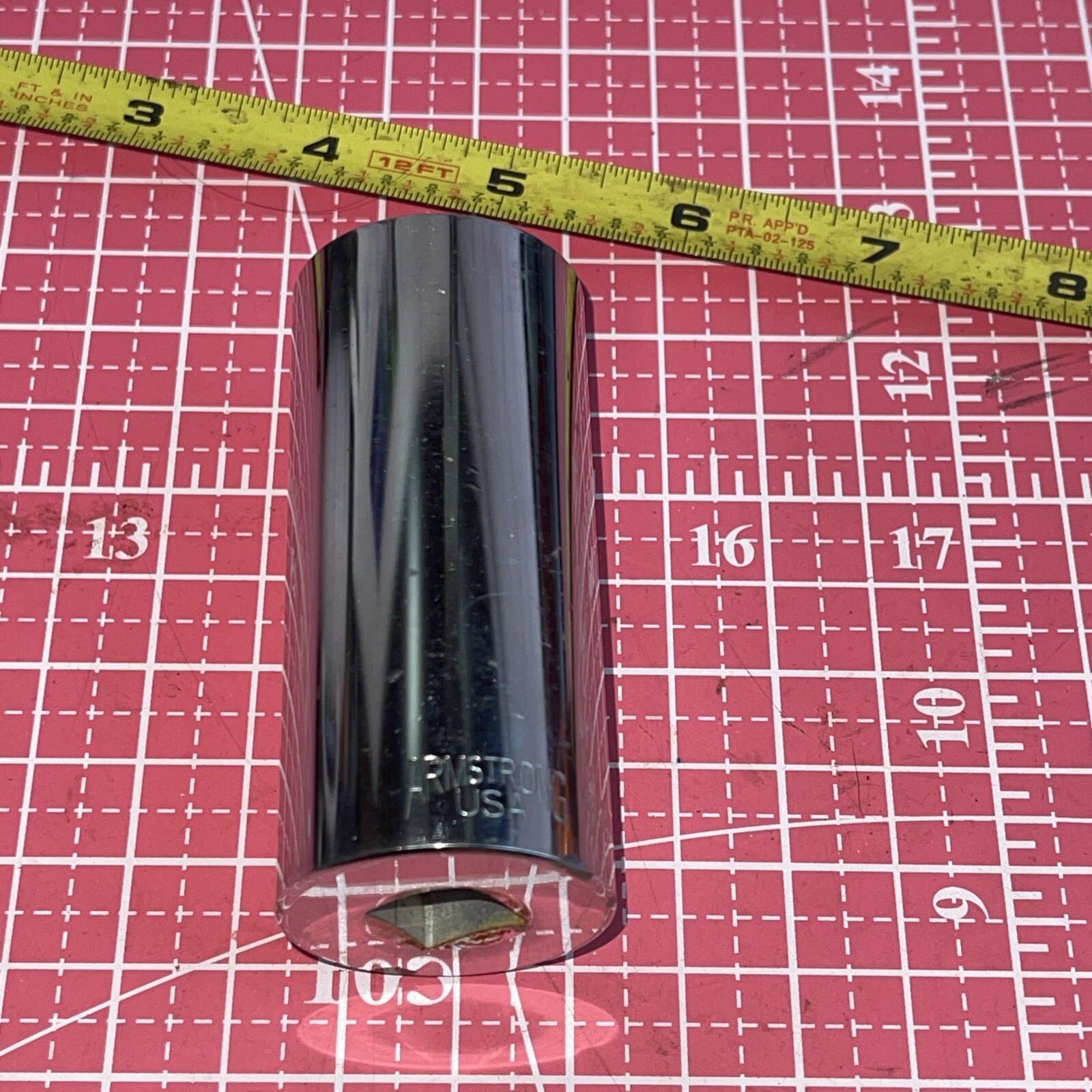 Armstrong USA 1-1/16 in SAE 1/2 Drive 12 Point Deep Socket Vintage 1 1/16