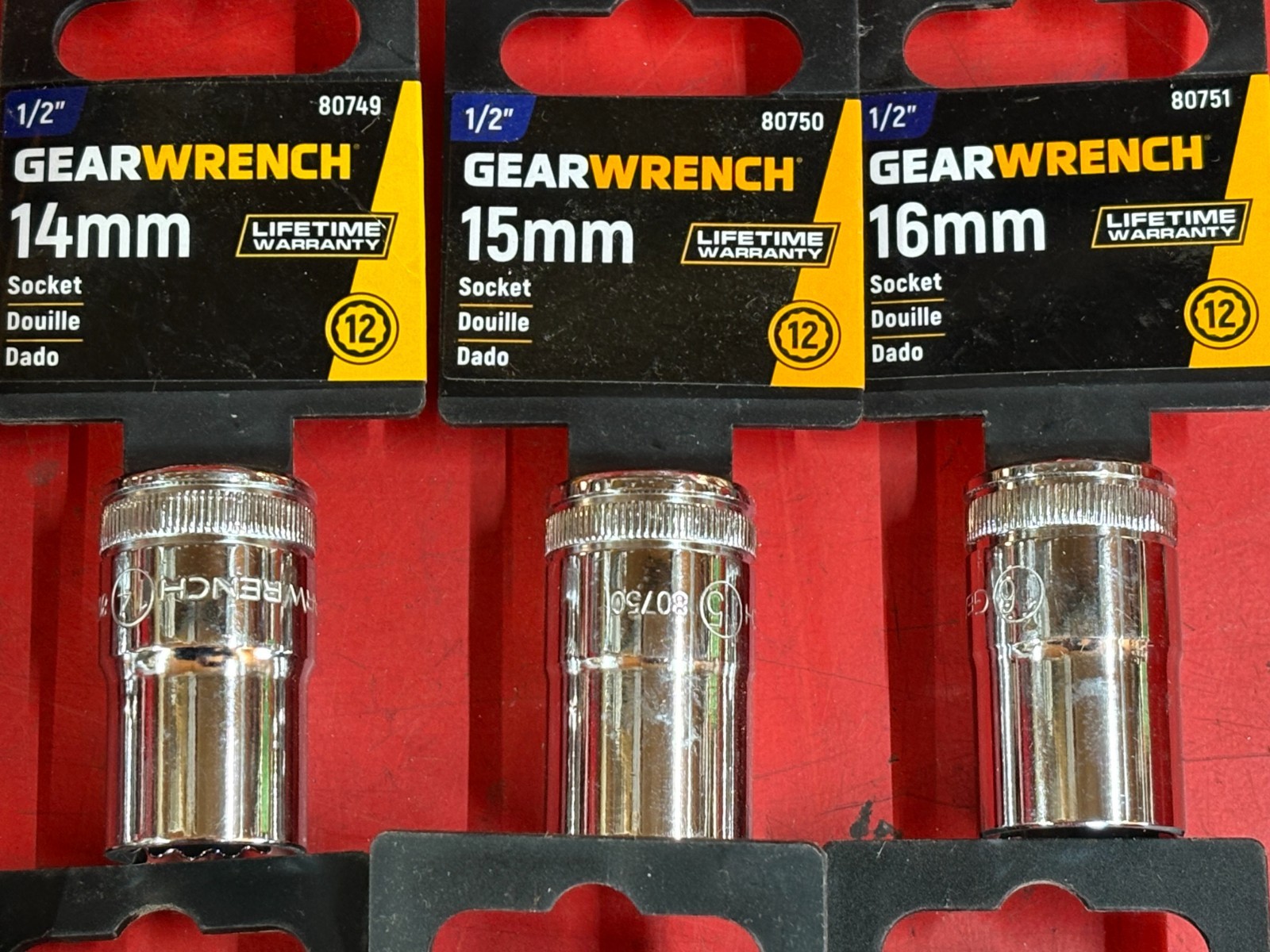 GEARWRENCH (24) PIECE 8mm-36mm 1/2″ DRIVE 12 POINT METRIC STANDARD SOCKET SET P