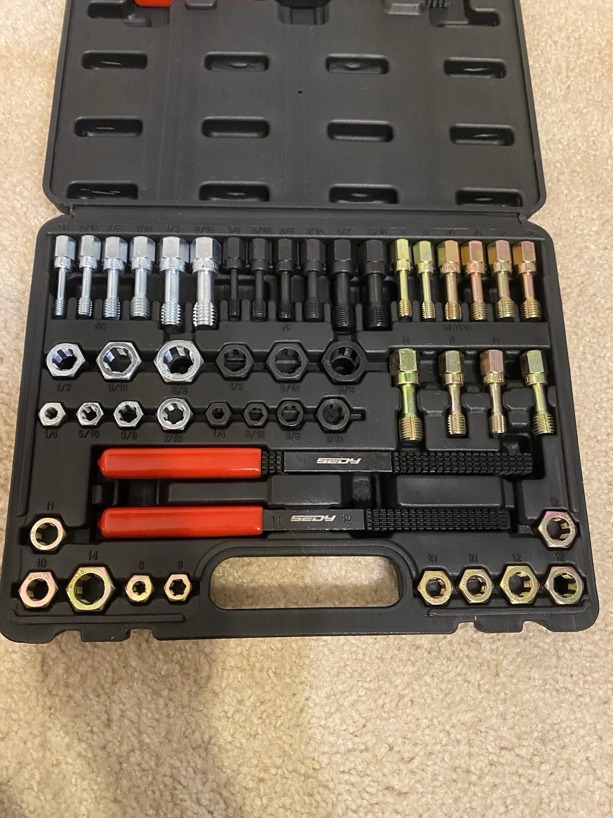 Sedy 49-Piece Master Thread Chaser Set SDY 82040 SAE & Metric Thread Repair Kit