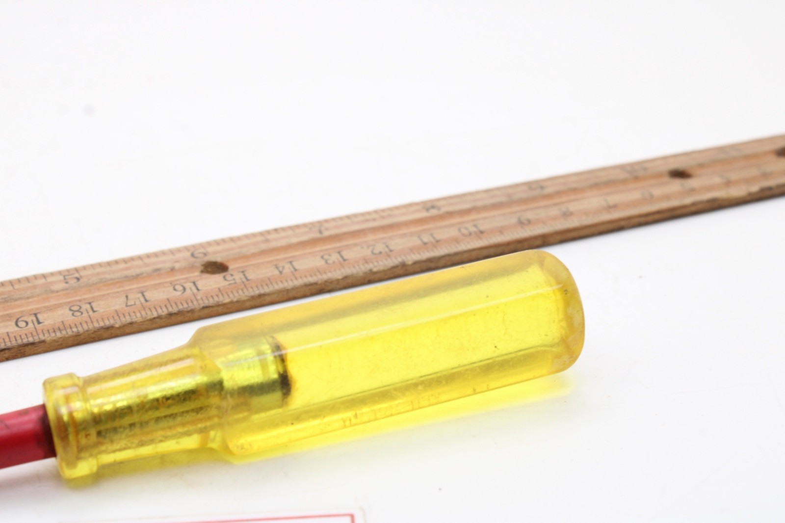Snap-on ND 108 1/4″ 3″ Shank Red Insulated Amber Handle Nut Driver USA