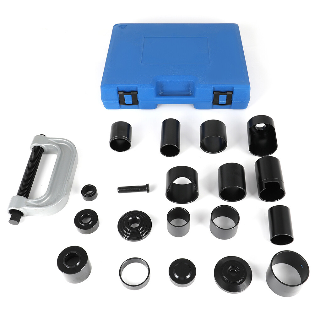 21Pcs Auto Repair Service Removal Ball Joint Press Tool Master Adapter Kit 2&4WD
