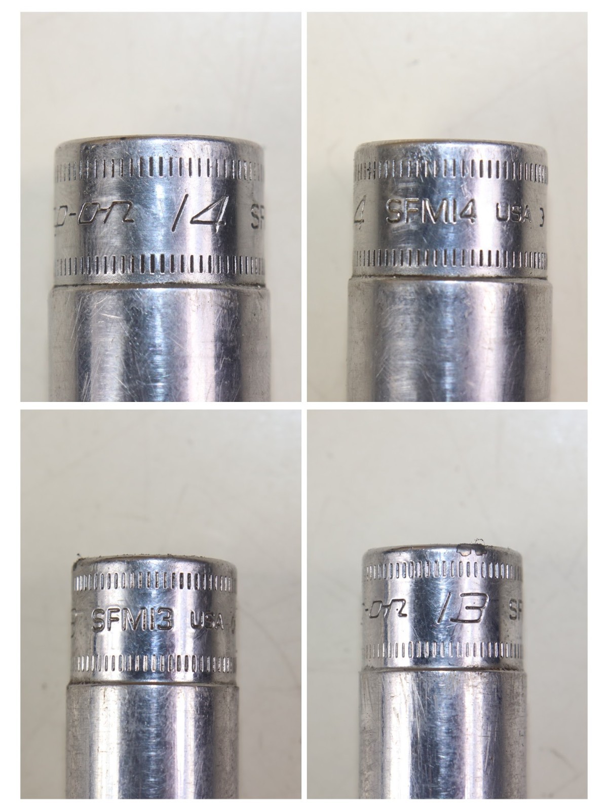 10pc Snap On 3/8″ Dr. 12 Point Deep Socket Set SFM 8,9,11,12,13,14,15,16,17,19mm