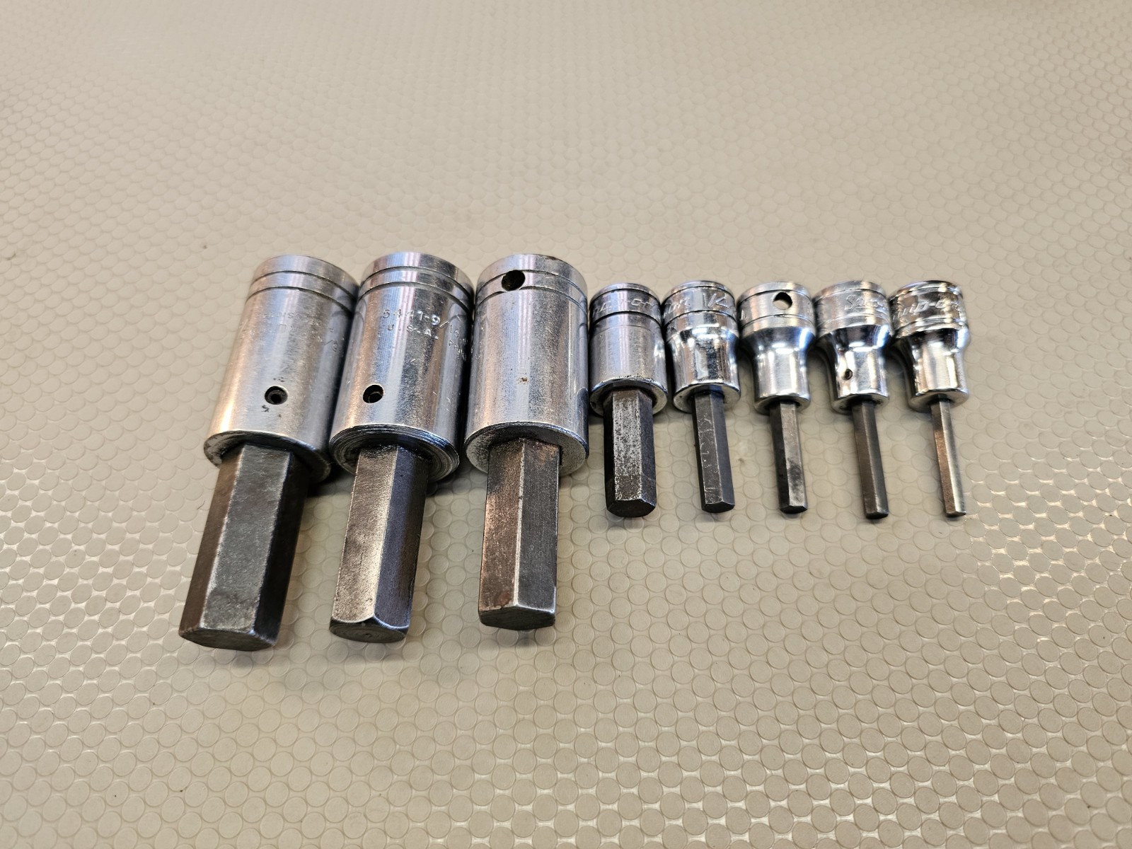 Snap-On Proto 8pc SAE Hex Allen Bit Socket Set 5/32″ to 5/8″ – 3/8″ 1/2″ Large