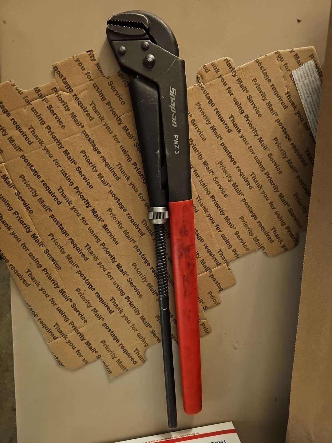 Snap-on Tools RED 21-1/2″ Soft Grip Adjustable Plier Wrench PWZ3A