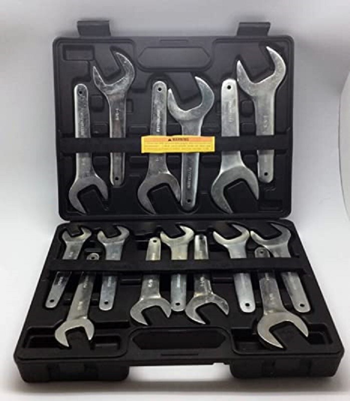 NEW 15 PC Farmers Style 3/4-1 5/8″ SAE Service Wrench Set With Case!