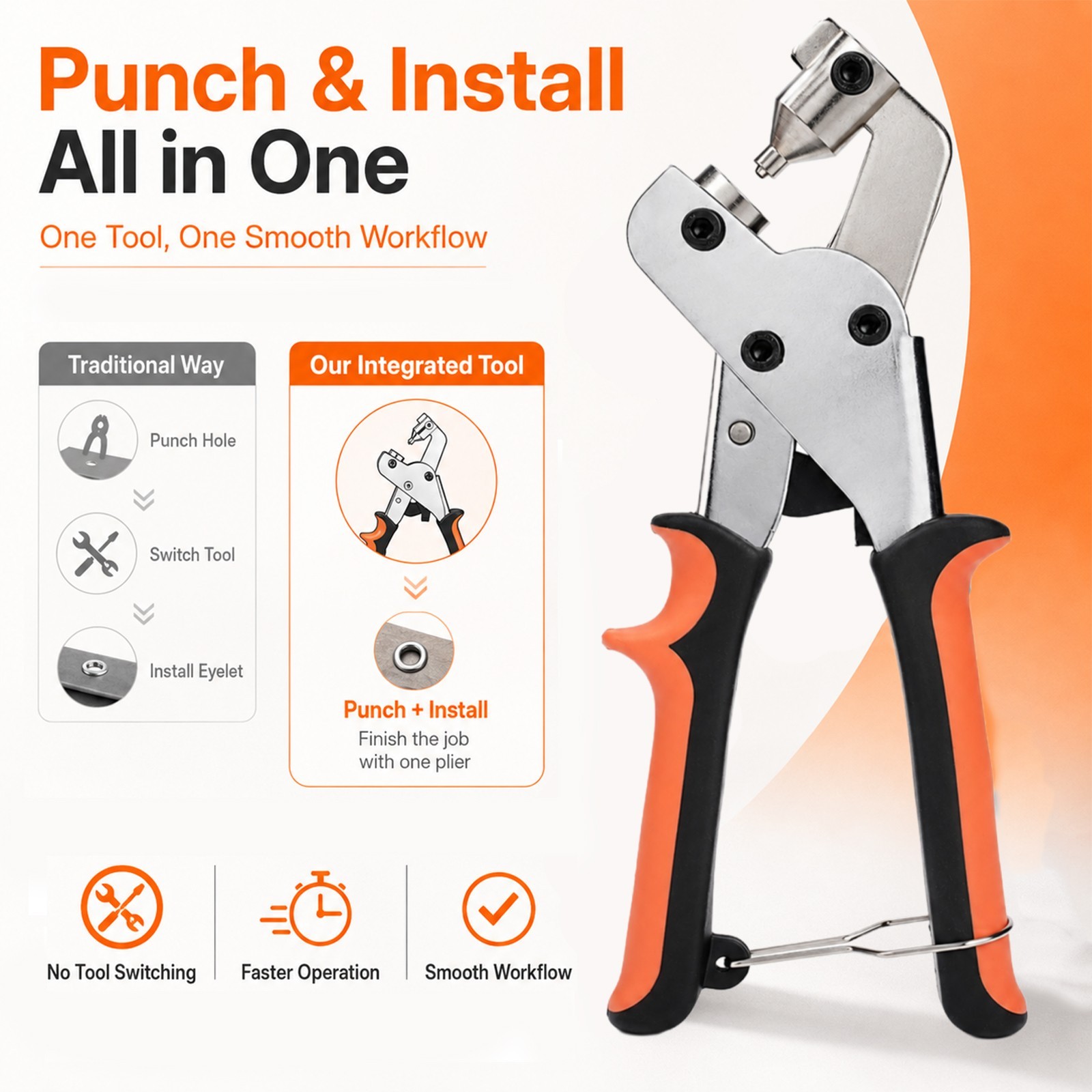 Snap Fastener Tool Kit 200pcs Marine Canvas Repair Plier Heavy Duty Grommet