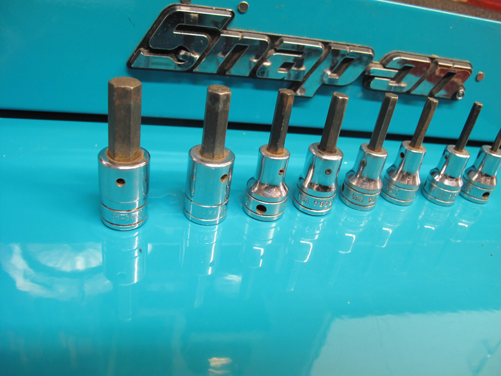 Snap On 8 pc 3/8″ Drive SAE Standard Hex Bit Socket Set (1/8-3/8″) – 208EFAY