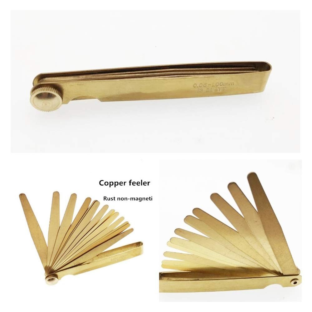 Multi-Use Brass Feeler Gauge for Precision in Automotive and Industrial Settings