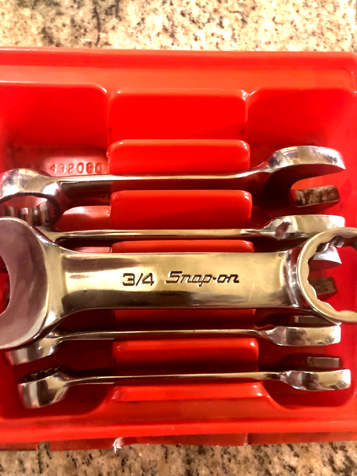 Snap On Combination Wrench 12PT flank drive short 7/16-3/4″ 6PC SAE set OXI 6 pc