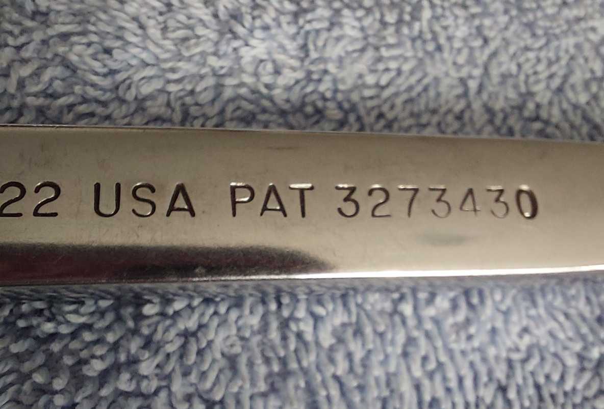 Vtg Snap-on X-22 11/16″ Flex Head Combination Wrench USA PAT 3273430 12 Point