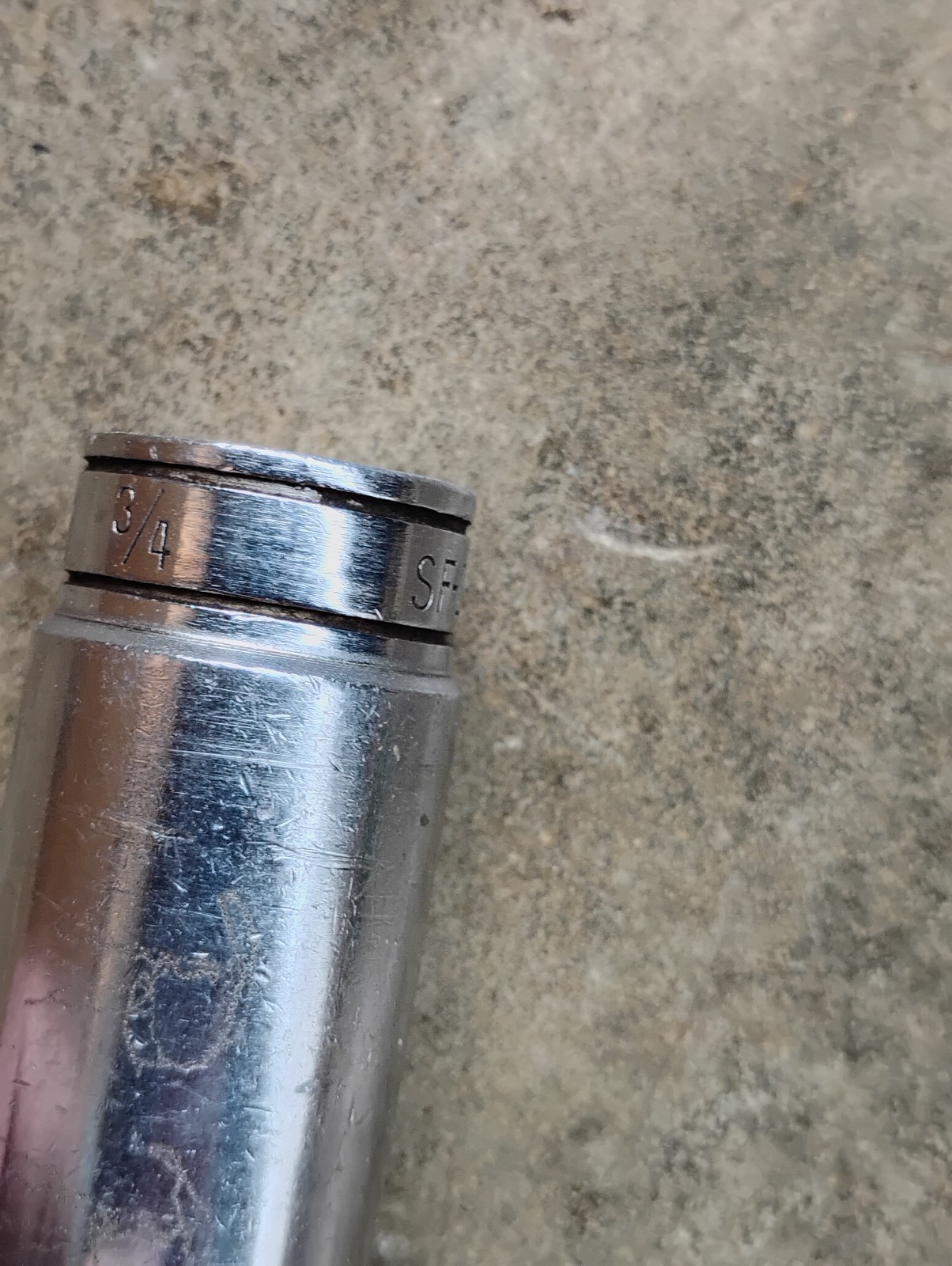 Vintage Snap-On SF-241 3/4″ Chrome Deep Socket 12 Point 3/8″ Drive, Made In USA