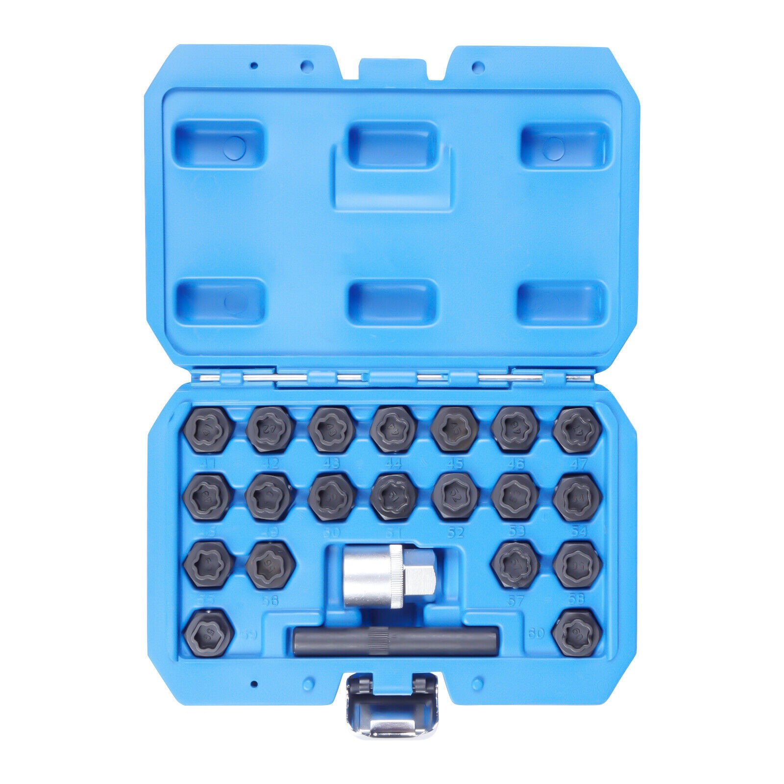 22pc Locking Wheel Bolt Key Removal Set For Bmw F Series Master Kit 41-60 Blue