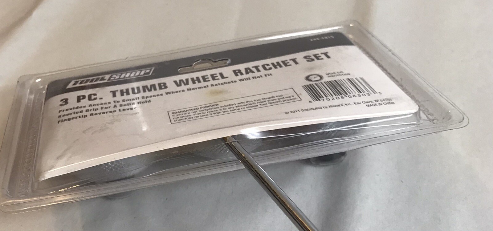 Tool Shop Thumb Wheel Ratchet Set 3 Piece 1/2 1/4 3/8 Drive 243-2815