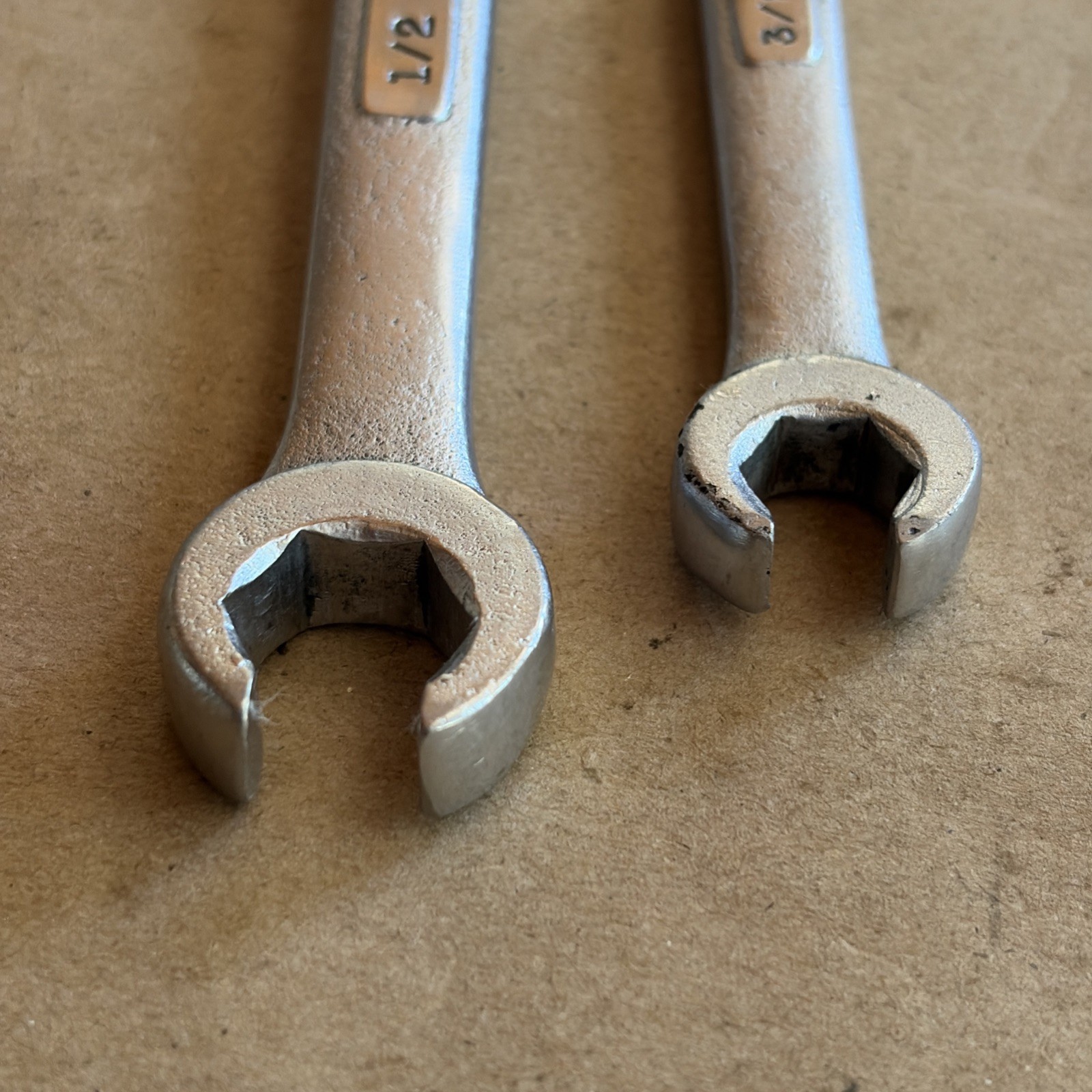 2 Vtg. Craftsman -V- Double End Flare Nut Line Wrench 3/8″ x 7/16″ 1/2″ x 9/16″