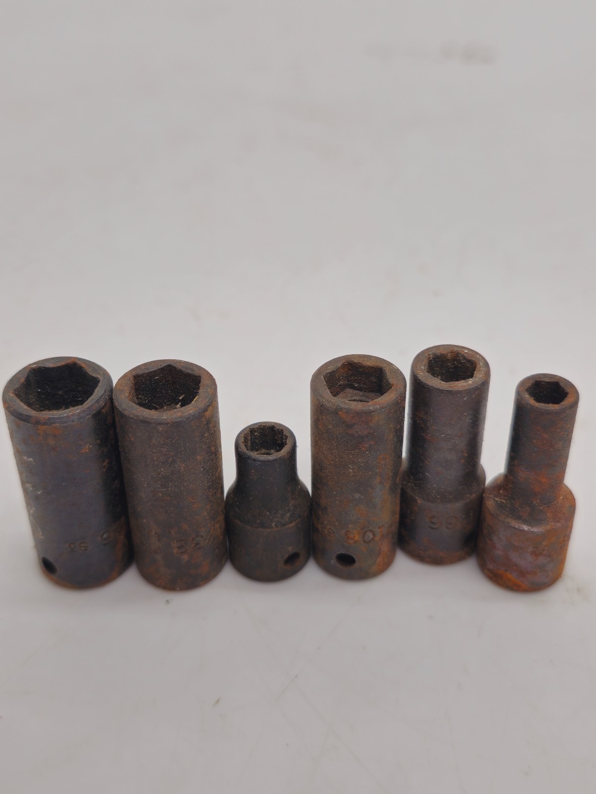 Mac Snap-on 10pc Mixed Impact Socket Lot 3/8″ 1/4″ Drive SAE USA w/ Tray Vtg