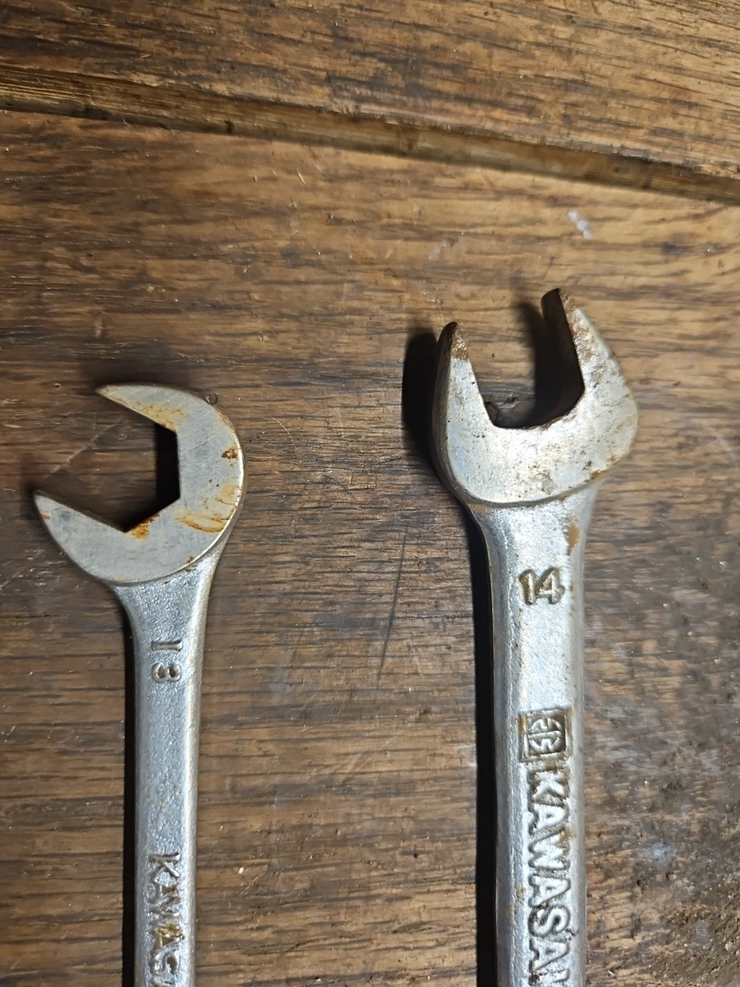 Vintage Kawasaki motorcycle wrench 10mm 13mm 14mm 17mm