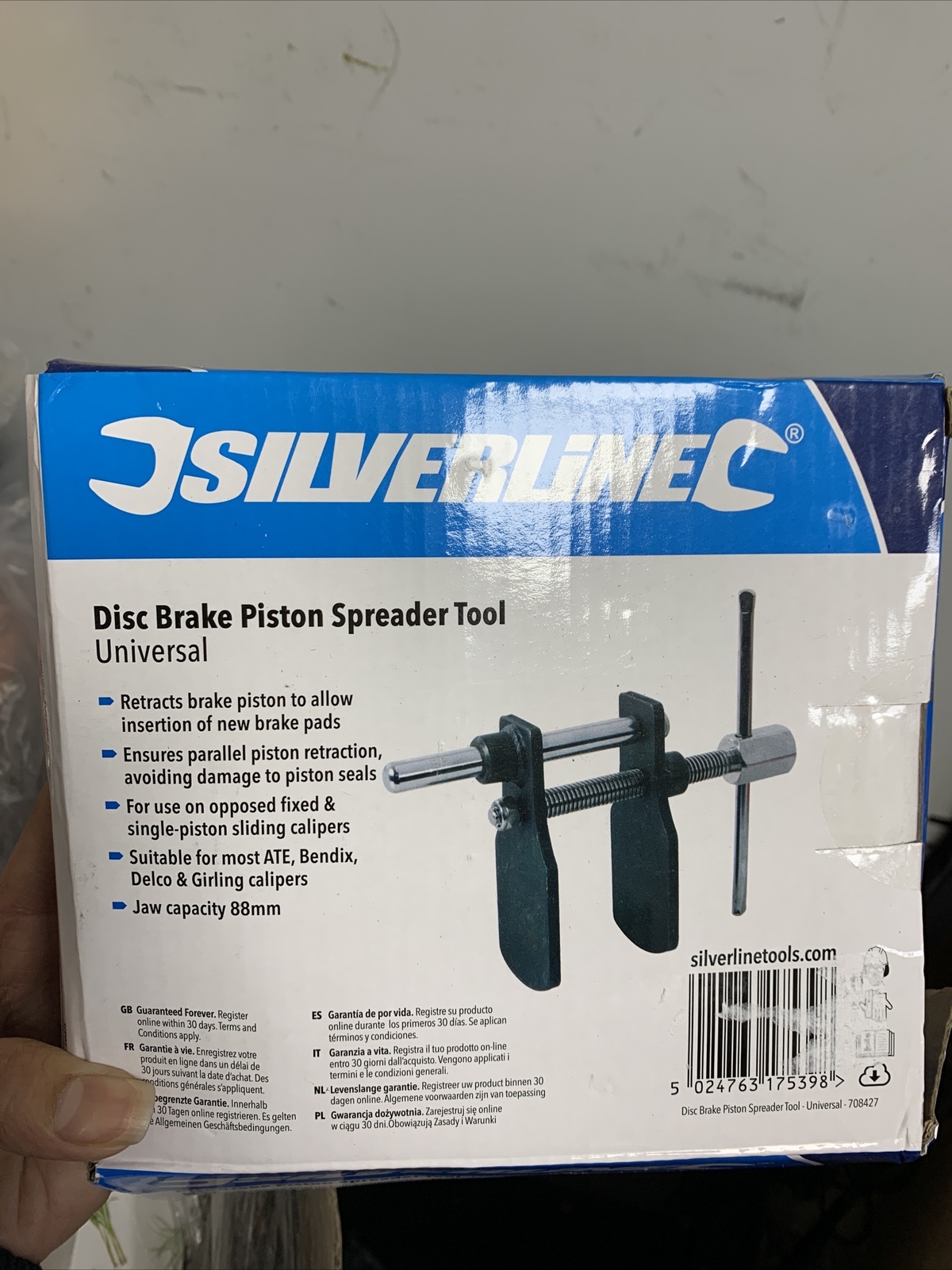 Silverline Disc Brake Piston Spreader Tool Universal 708247 PT