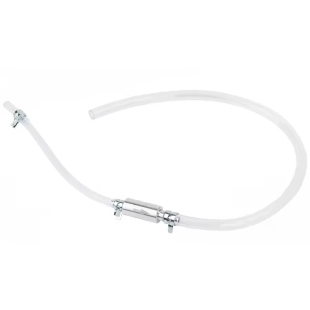 1 PC Brake Bleeder Hose, One Way Check Valve Tube Bleeding Tool Kit Silver US.