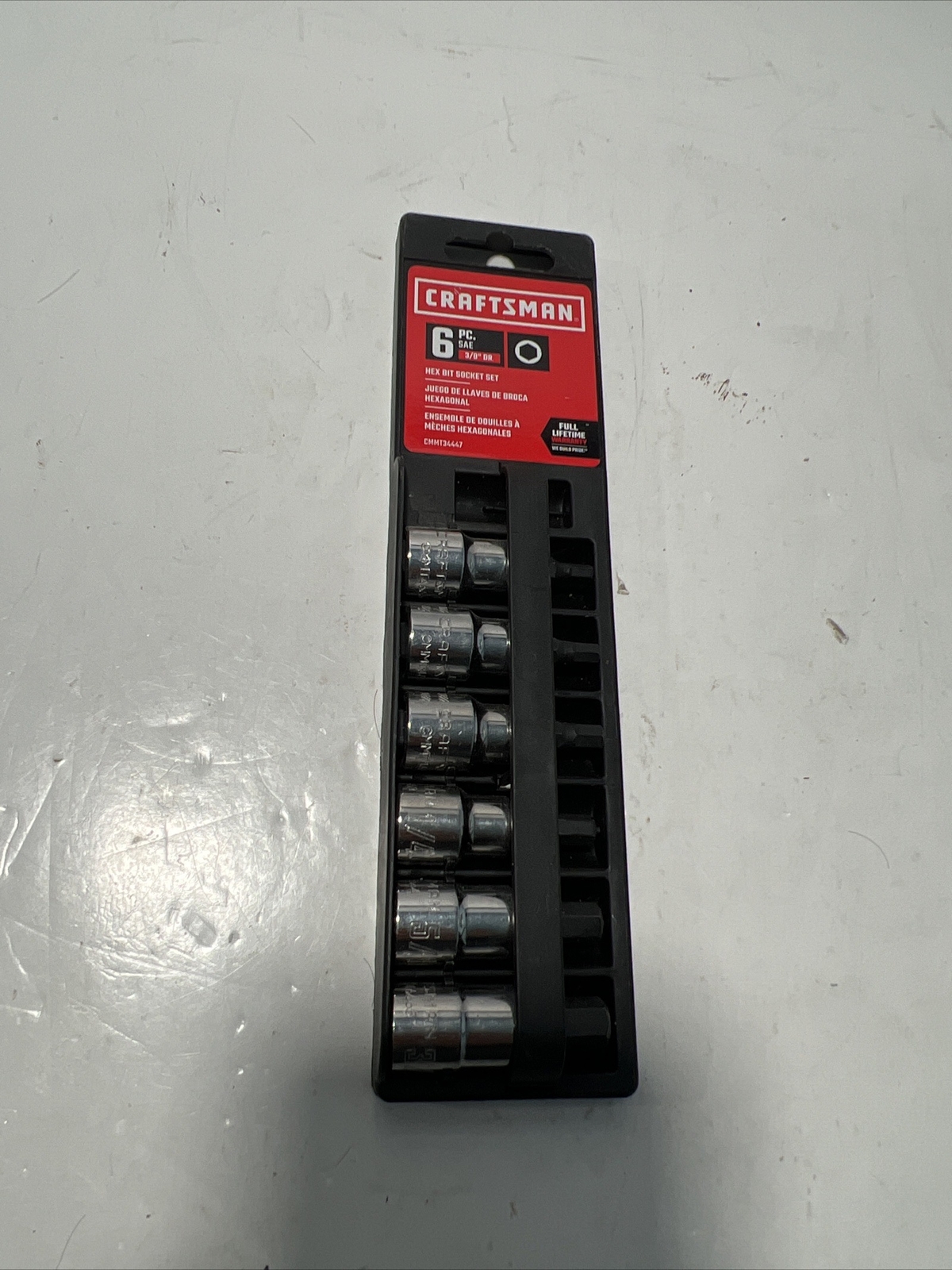 CRAFTSMAN Hex Bit Socket Set, 3/8″ Drive, SAE, 6-Piece (CMMT34447)