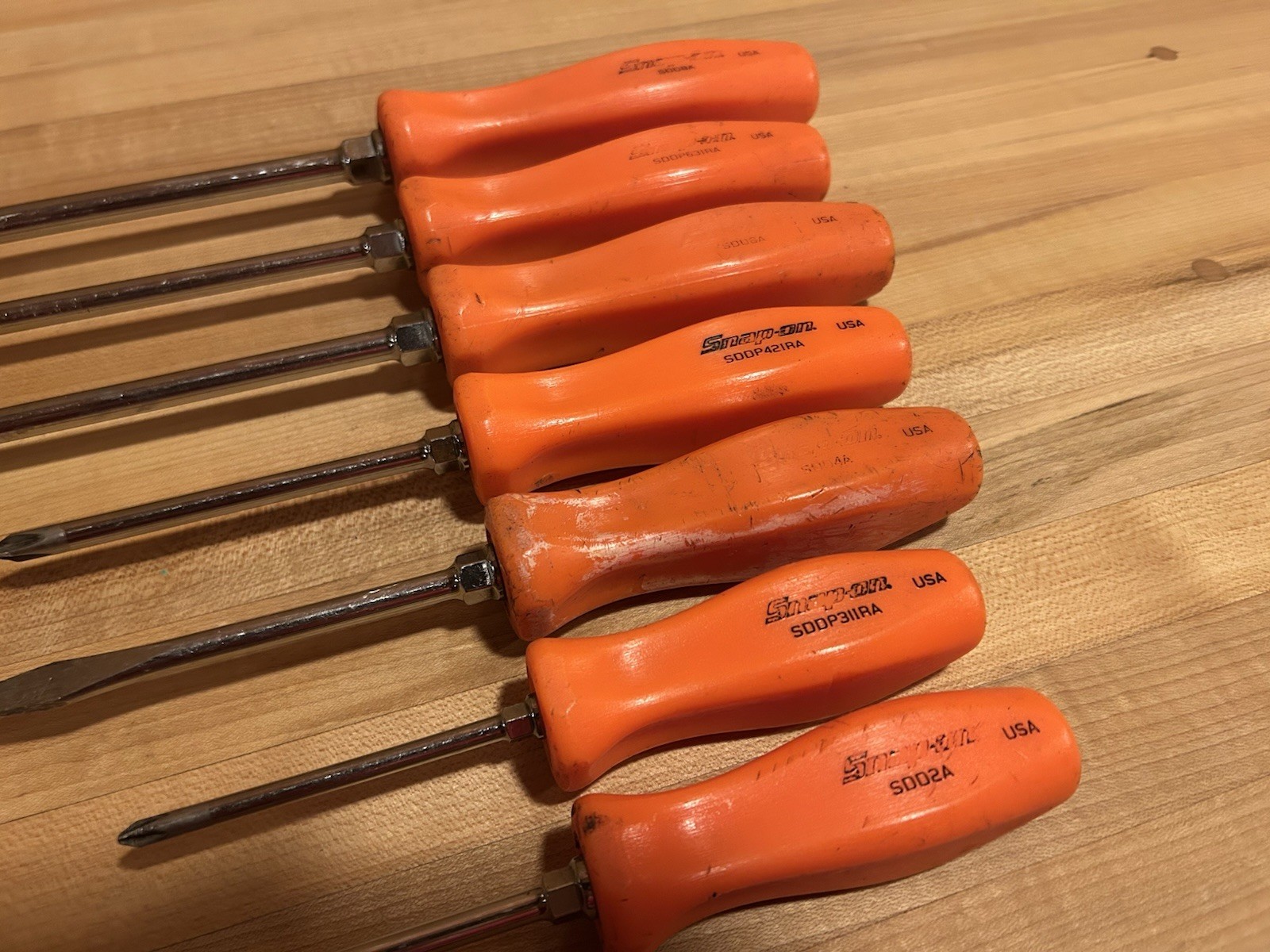 Snap-on Tools | 7pc Orange Hard Grip Combination Screwdriver Set SDDX70AO