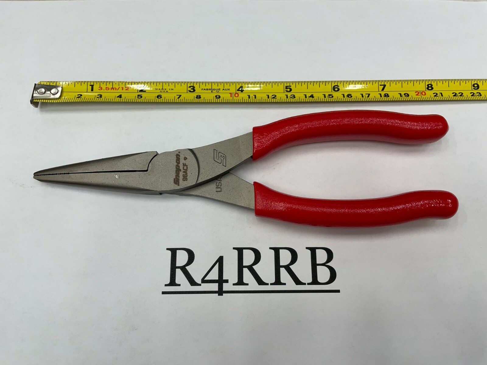 Snap-On Tools USA NEW RED Soft Grip 8″ Talon Grip Needle Nose Pliers 96ACF