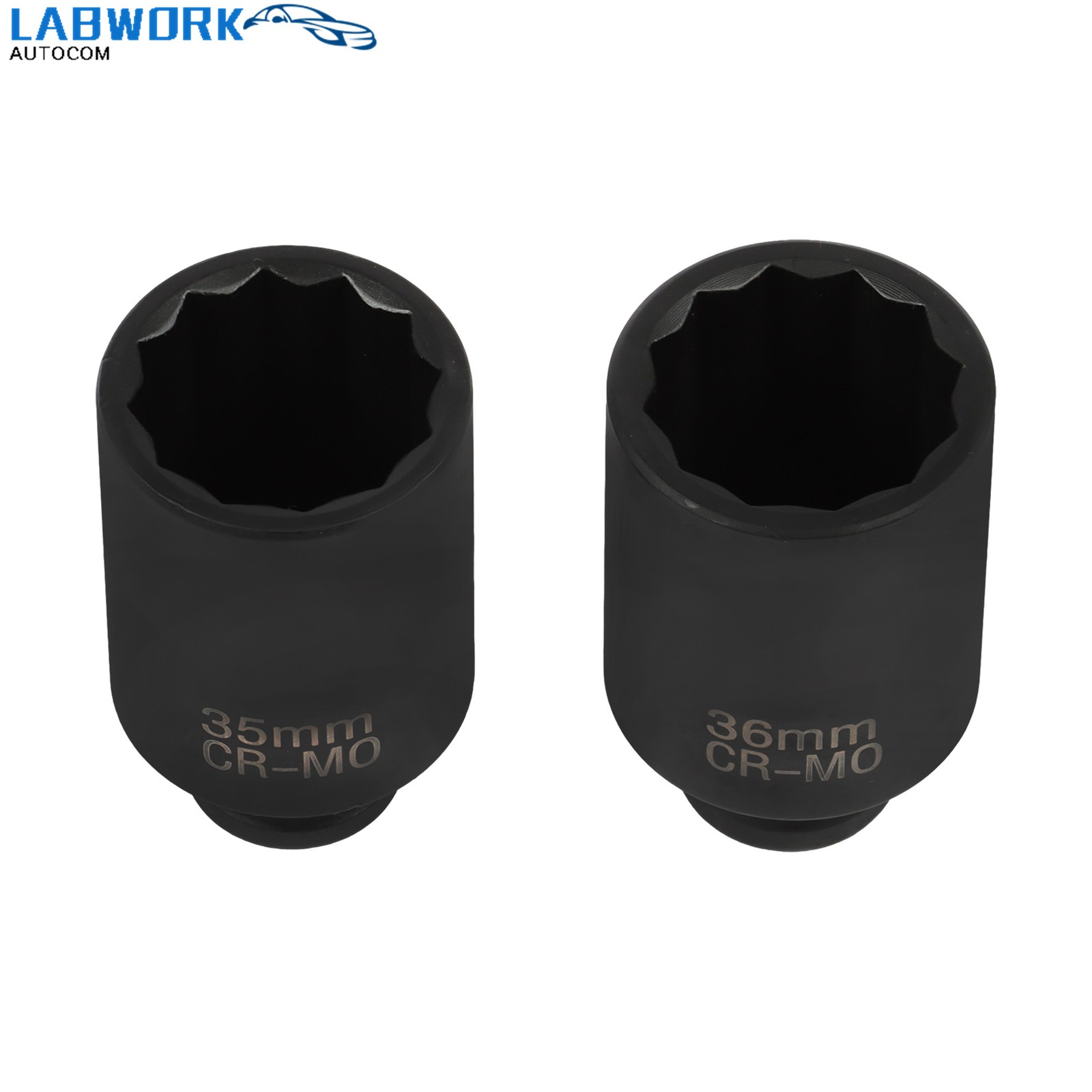 1 Set 8Pcs 12 Point 1/2″ Drive Deep Spindle Axle Nut Impact Socket Set