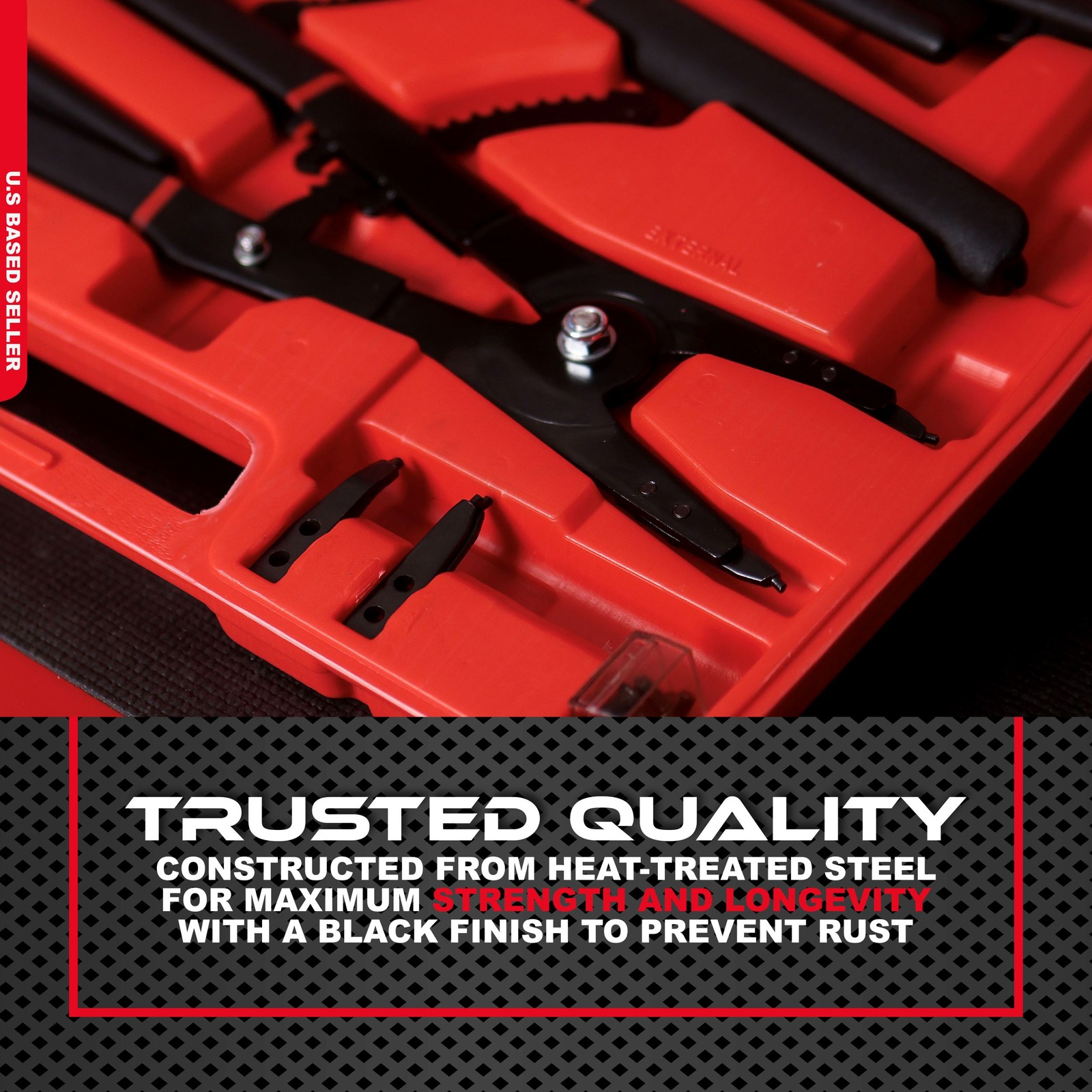 ABN | Snap Ring Pliers Set – 16 IN Snap Ring Pliers Straight and Angled Jaws