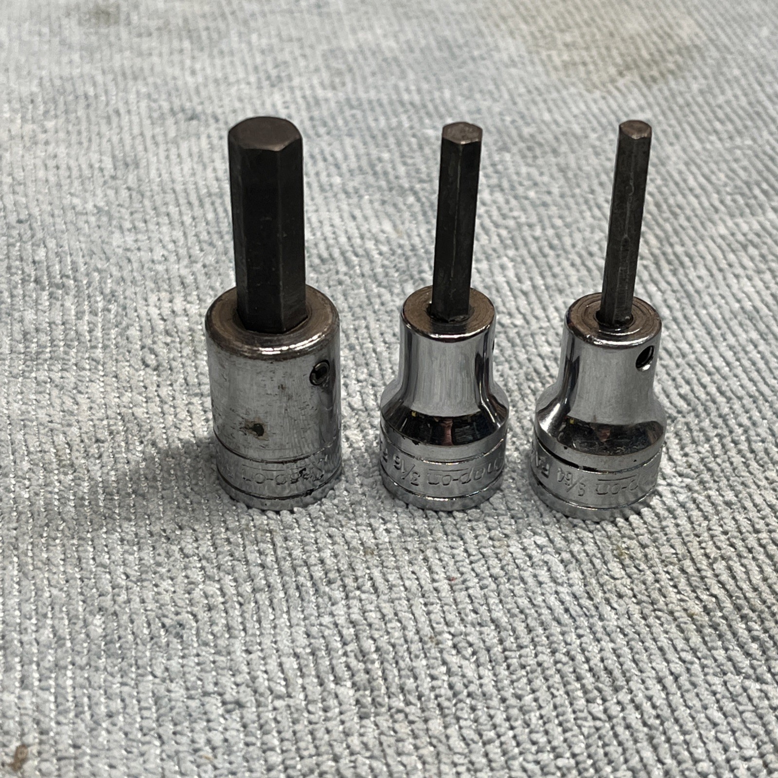 Snap-On FA6A, FA 4.5A FA10B 9/64″3/16″ and 5/16″ Standard Hex Bit set