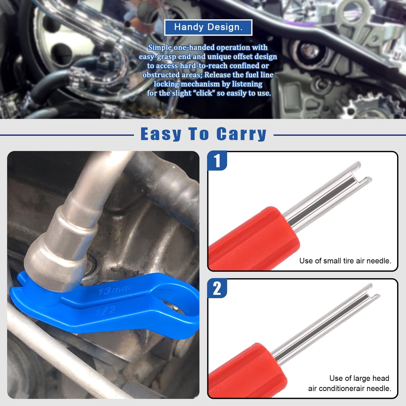 16Pcs Fuel Line Disconnect Tool Set for Ford GM Chrysler Mazda – Quick Release M