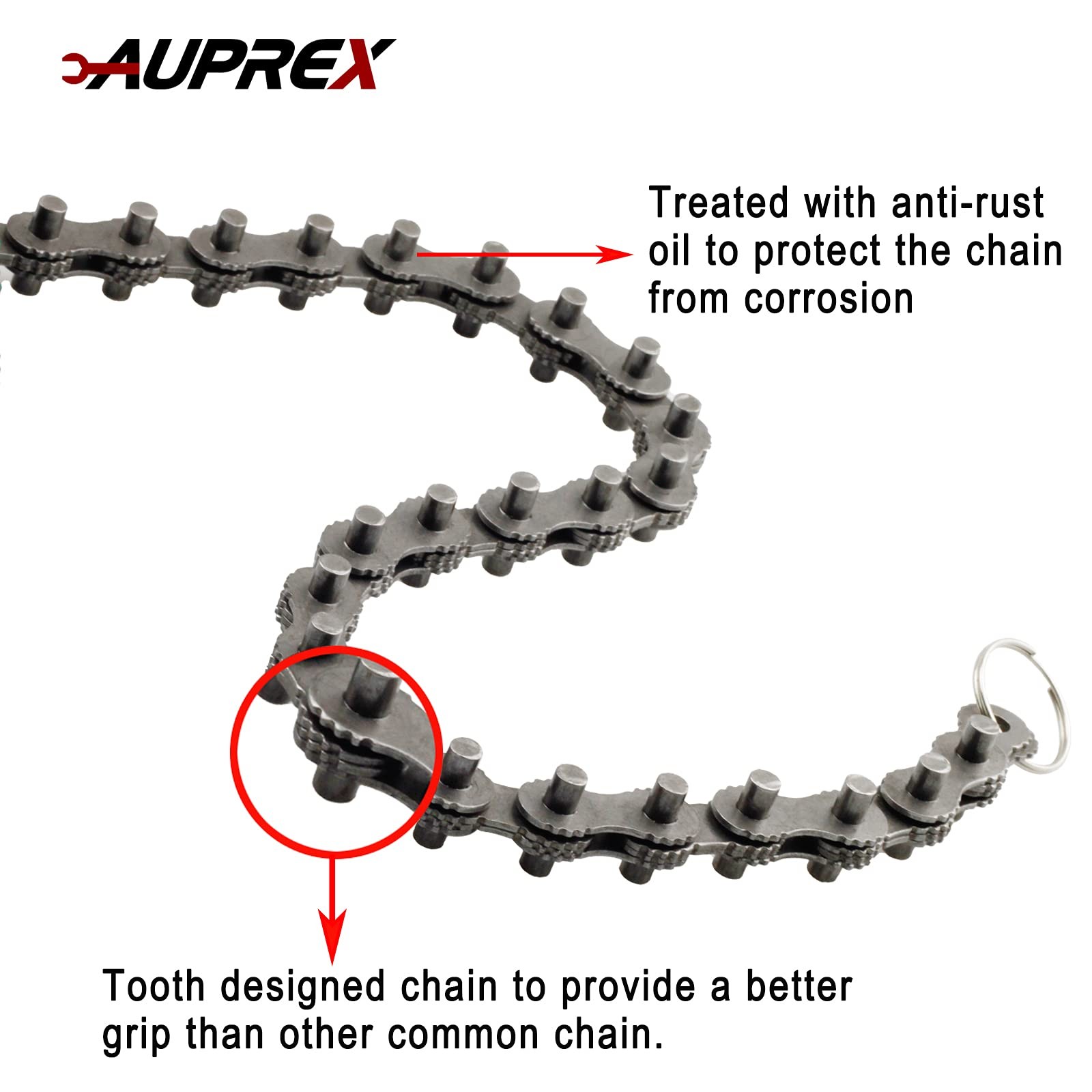 AUPREX 12 Inch Sturdy Carbon Steel Adjustable Heavy Duty Ratcheting Chain Oil…