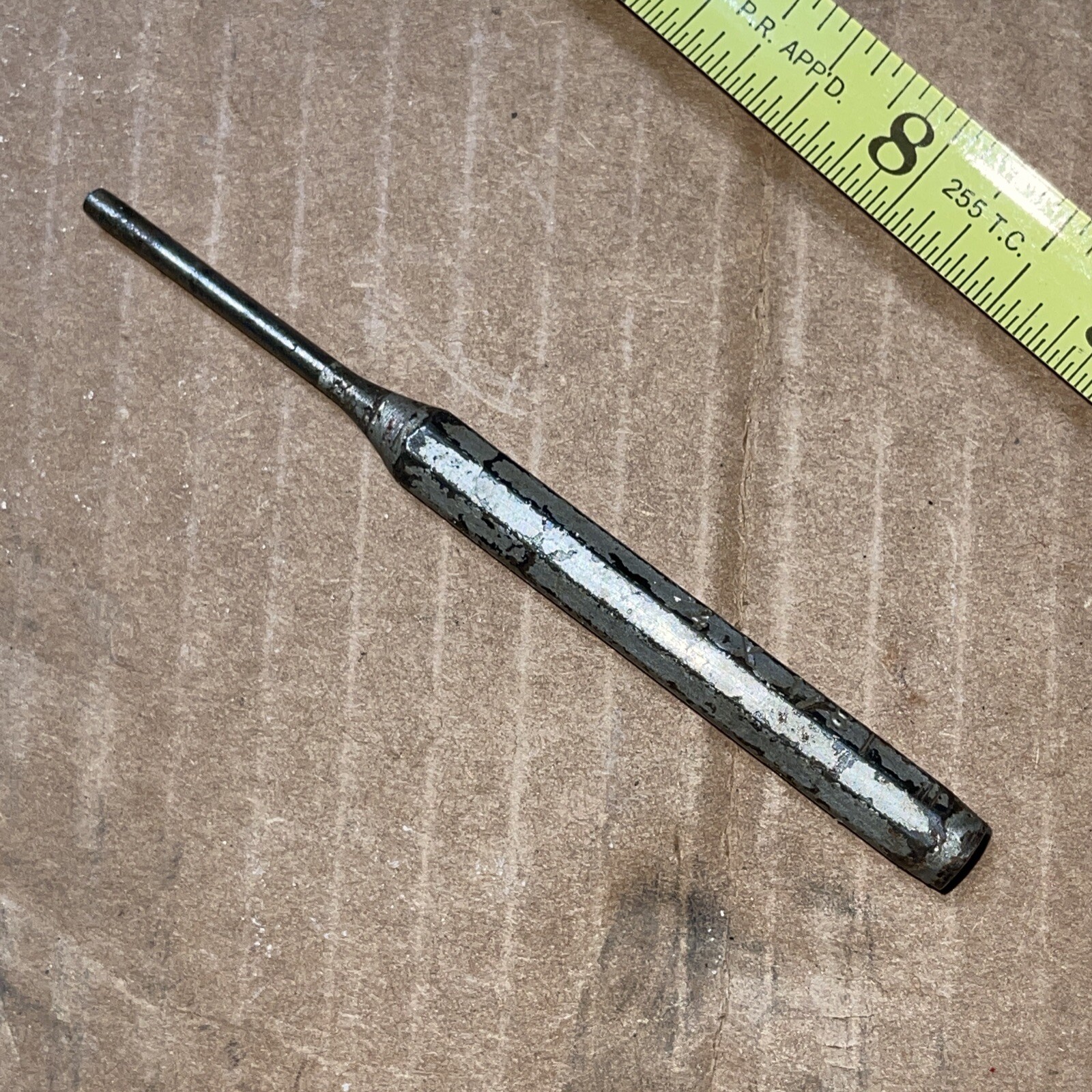 Vintage Great Neck England 4 X 1/8 center punch. 4 in long 1/8 in diameter tip