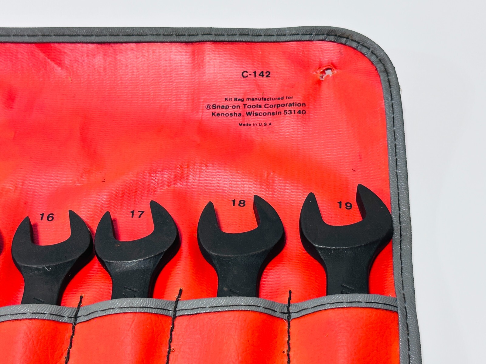 Snap-On USA 14pc Metric GOEXM Industrial Short Combination Wrench Set – 6mm-19mm