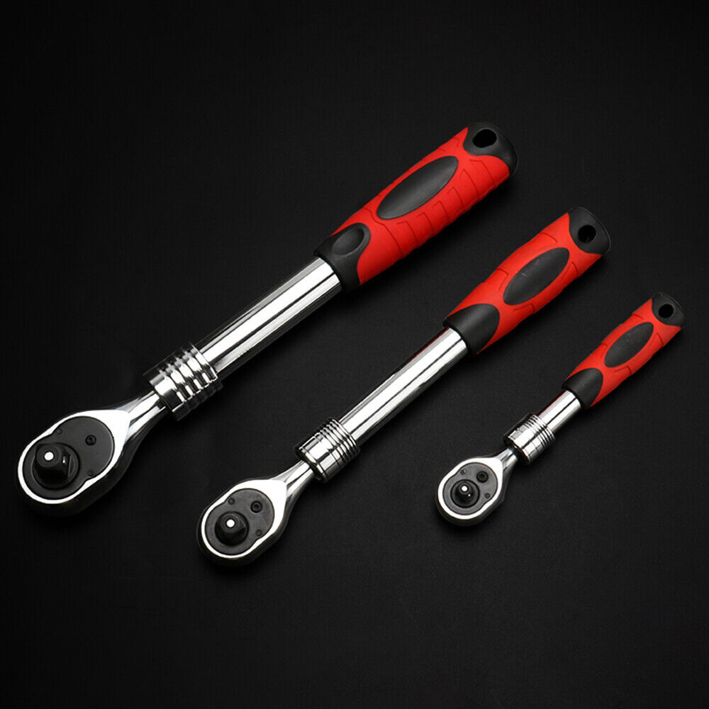 1/4″ 3/8» 1/2» Extendable Flex Head Socket Ratchet Wrench Ratchet Auto Repair