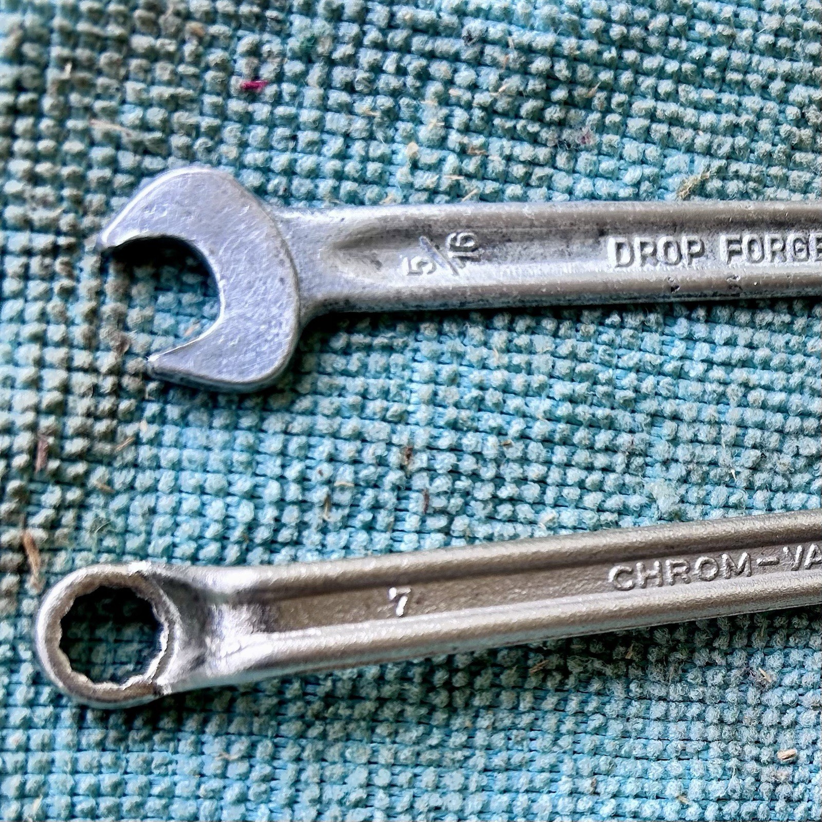 2 Small West Germany Double Box & Open End Wrenches SAE & Metric Free Shipping