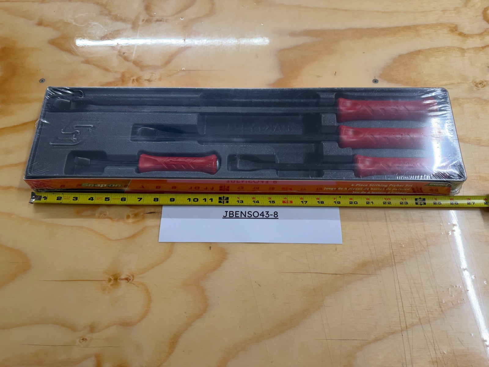 Snap-on Tools USA NEW 4pc RED Hard Grip Striking Prybar Set SPBS704AR