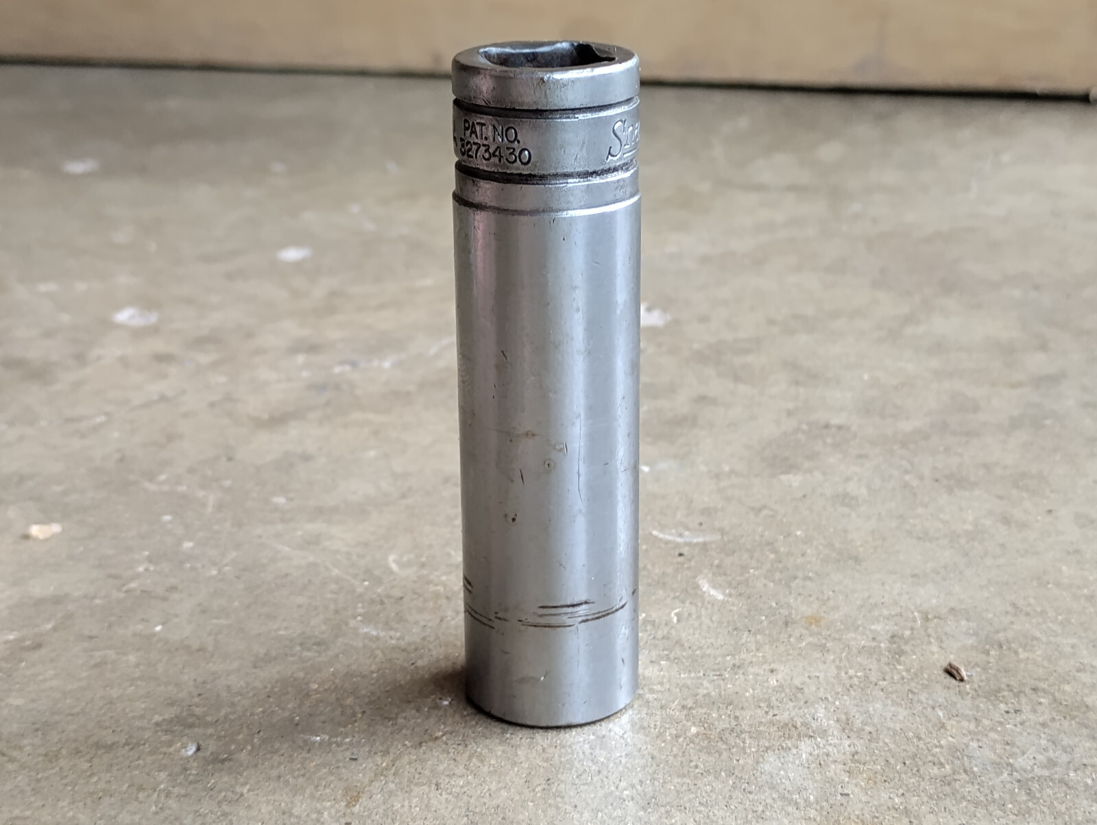 Vintage Snap On S-201 5/8 Extra Deep 12pt 1/2 Drive Chrome Socket USA Tool