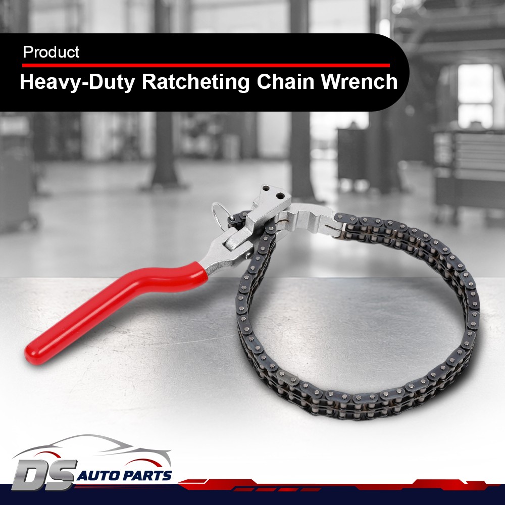 Heavy-Duty Ratcheting Chain Wrench Oil Filter Change Pipe Fittings 60-160mm