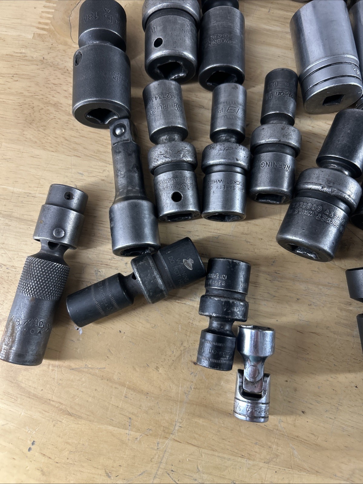 (Lot of 45) Snap-On Matco Mac Cornwell Deep Sockets Mixed Sizes